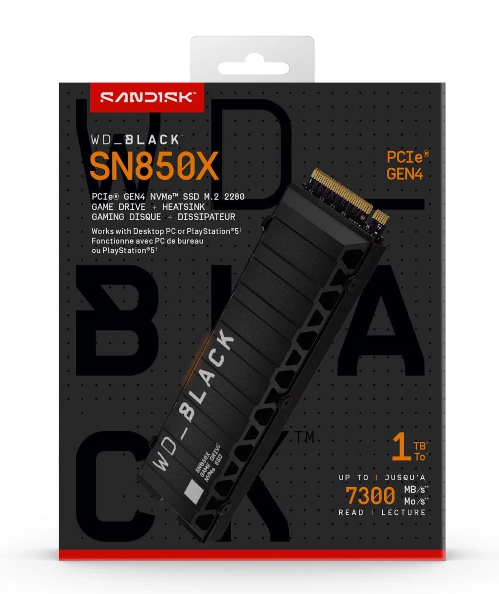 Western Digital 1TB WD_BLACK SN850X Heatsink NVMe SSD