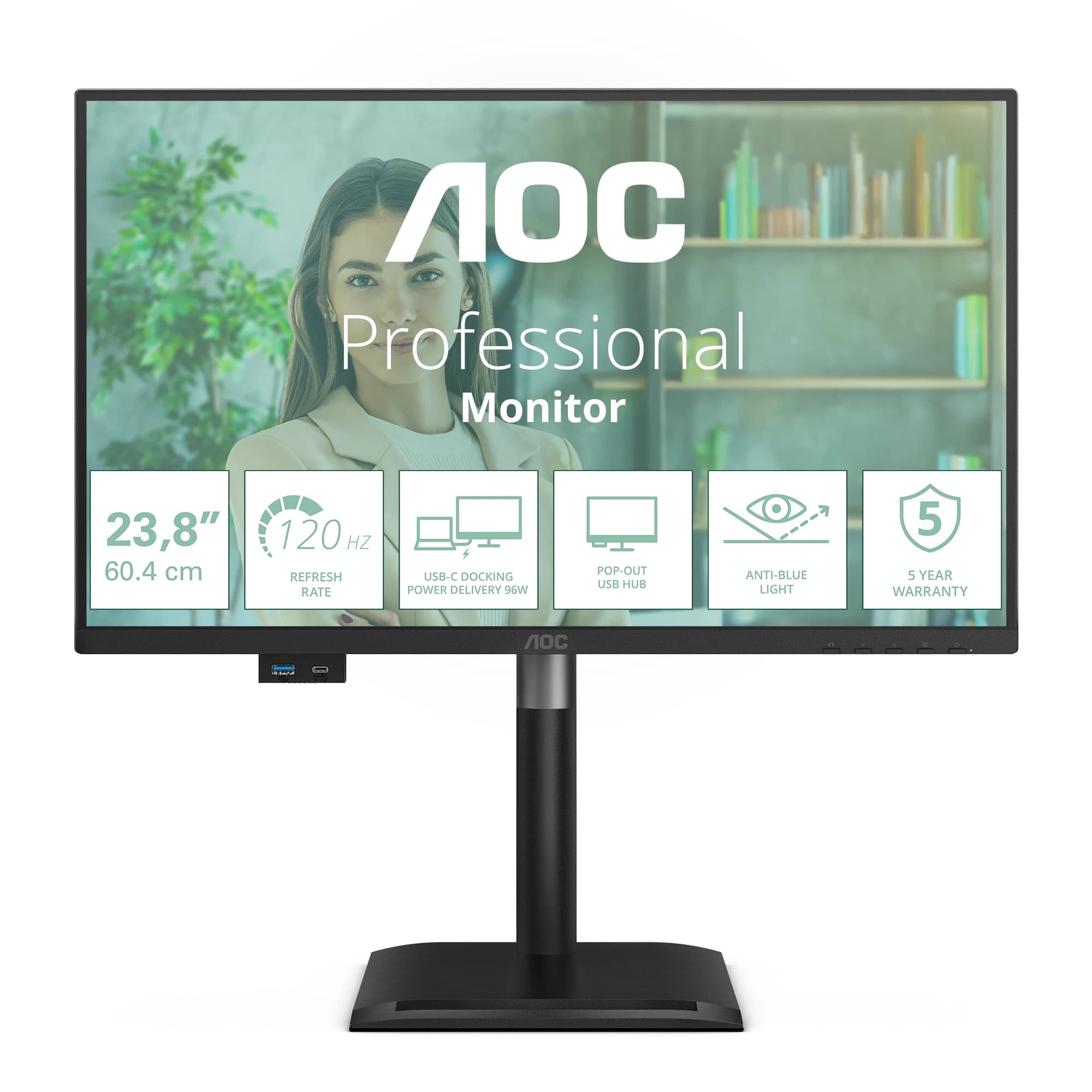 AOC 24P4CV 23.8" FHD LED