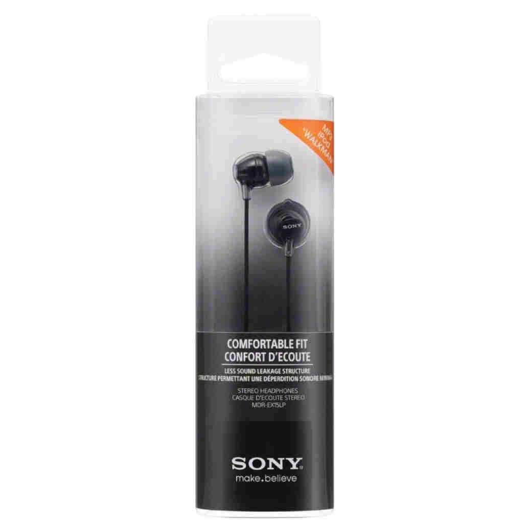 SONY ušesne Sony 1x3,5mm črne (MDREX15LPB.AE)