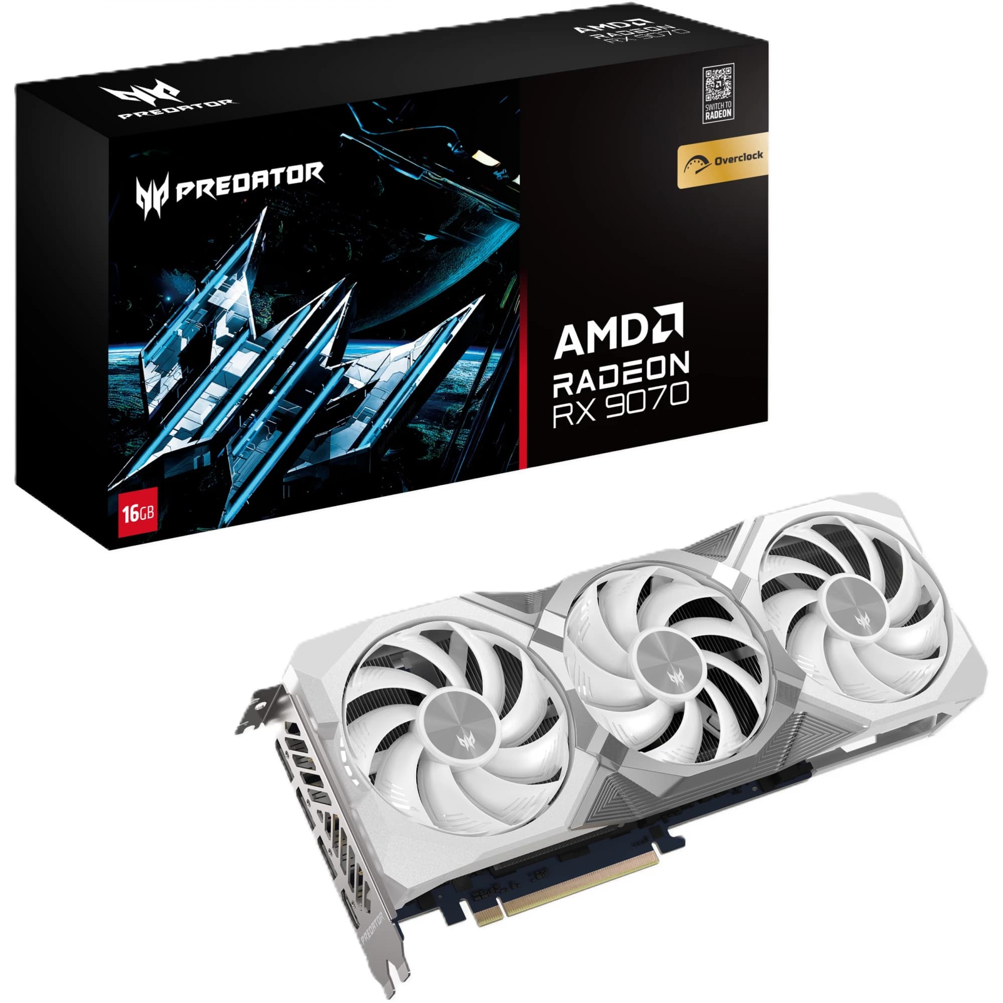 ACER RX 9070 Predator Bifrost OC White 16GB