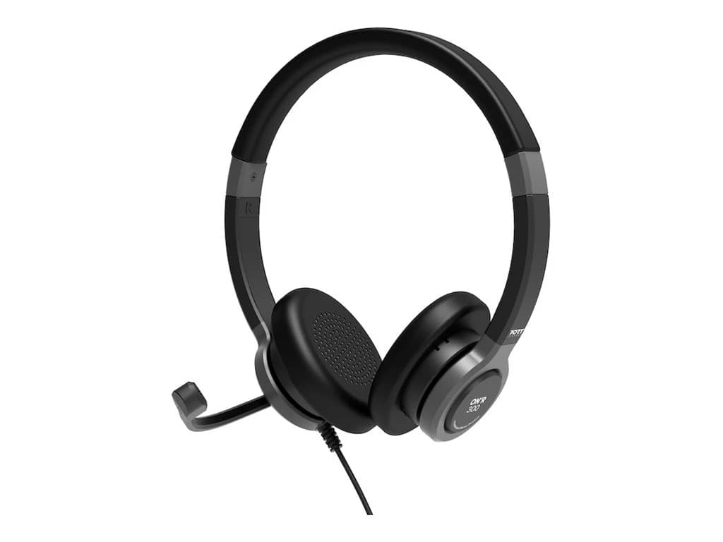 Port Designs Connect Pro On'R 300 Stereo USB Headset (Black)