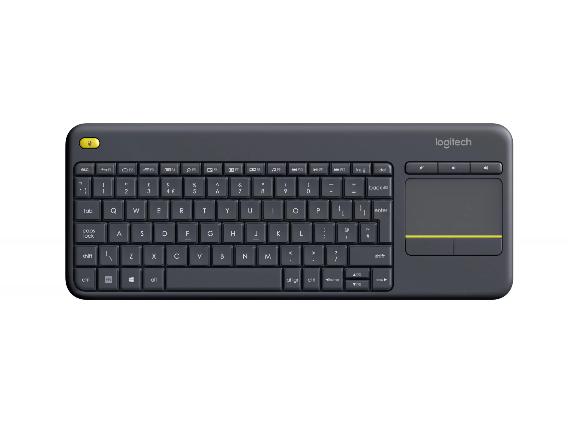 Logitech Wireless Touch K400 Plus Belgian (Black)