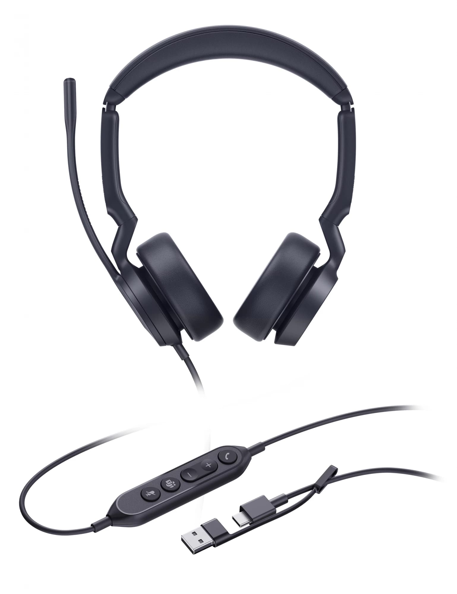 Yealink UH44 Dual Teams USB-C/A Wired Headset (Black)
